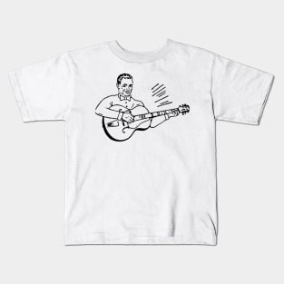 parlor guitar man Kids T-Shirt